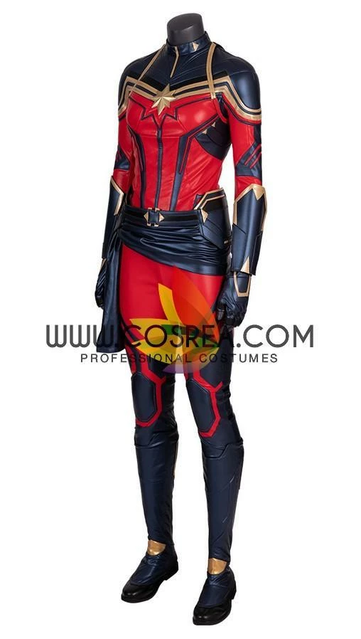 Cosrea Cosplay Costumes Captain Marvel Infinity War PU Leather Cosplay Costume
