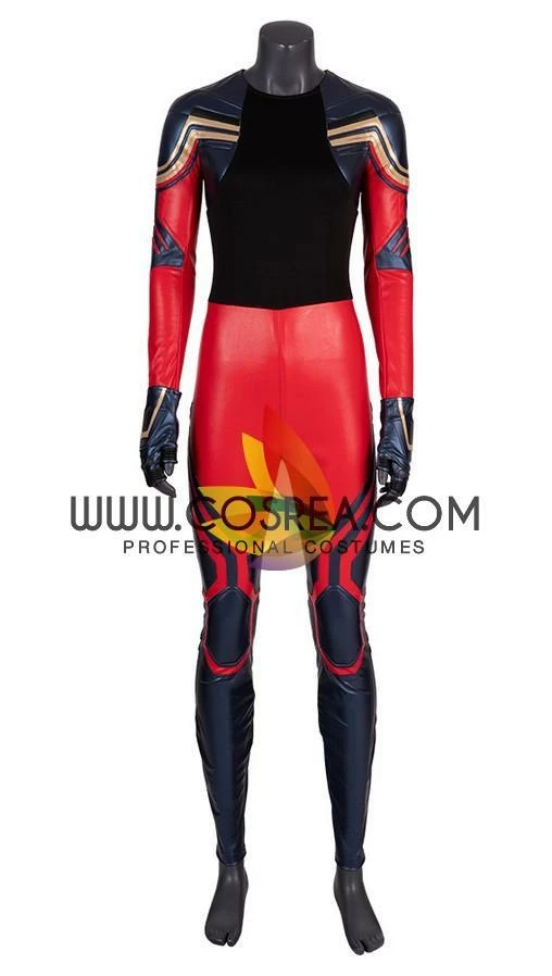 Cosrea Cosplay Costumes Captain Marvel Infinity War PU Leather Cosplay Costume