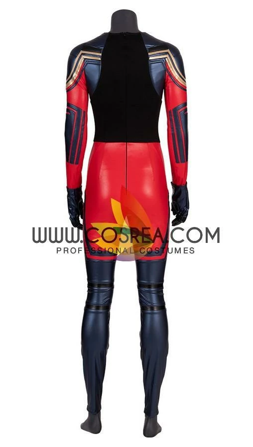 Cosrea Cosplay Costumes Captain Marvel Infinity War PU Leather Cosplay Costume
