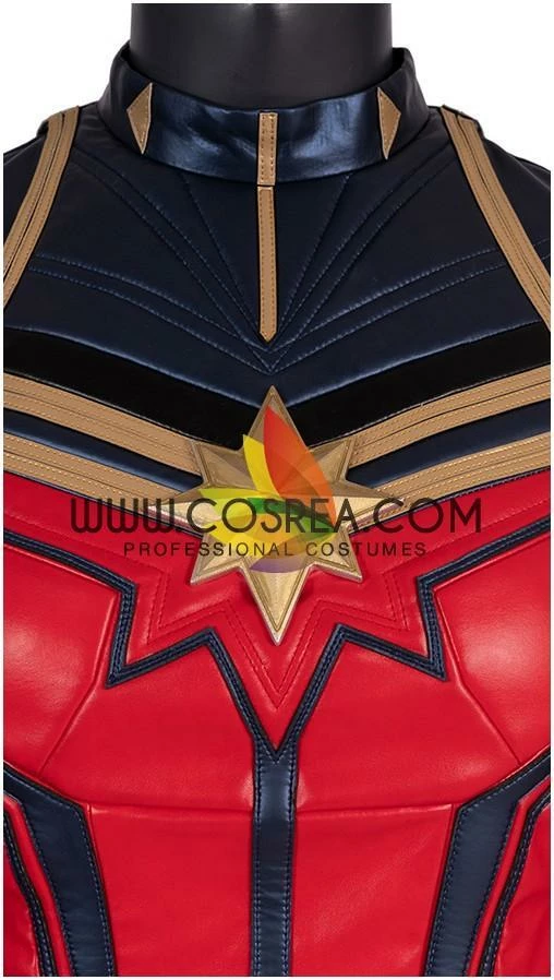 Cosrea Cosplay Costumes Captain Marvel Infinity War PU Leather Cosplay Costume