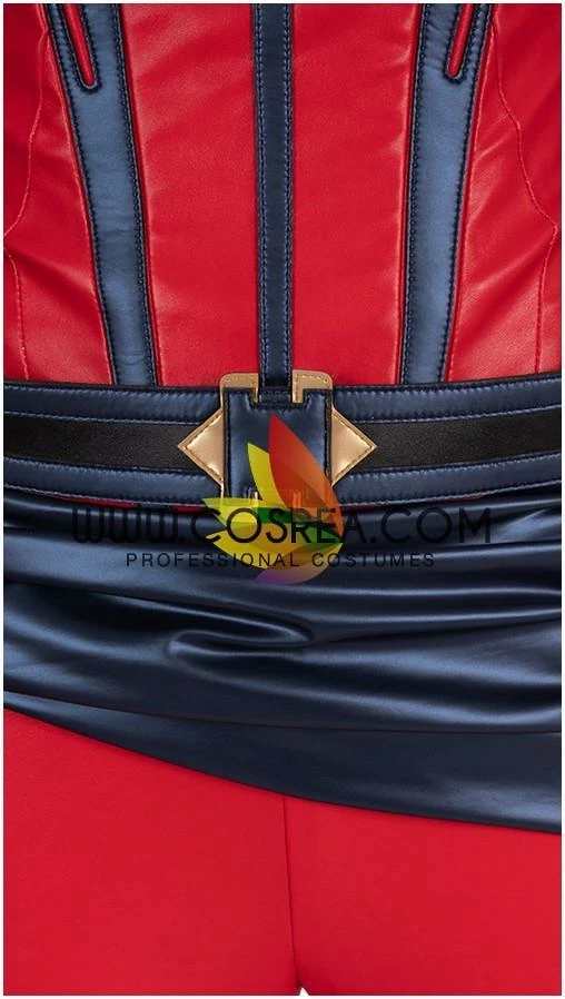 Cosrea Cosplay Costumes Captain Marvel Infinity War PU Leather Cosplay Costume