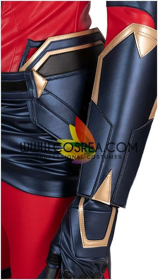 Cosrea Cosplay Costumes Captain Marvel Infinity War PU Leather Cosplay Costume