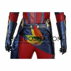 Cosrea Captain Marvel Infinity War Metallic Blue PU Leather Cosplay Costume Cosplay Costumes