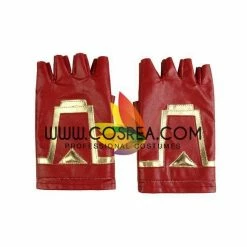 Cosrea Captain Marvel Metallic Blue PU Leather Cosplay Costume
