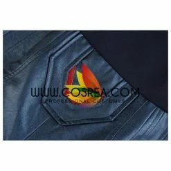 Cosrea Captain Marvel Metallic Blue PU Leather Cosplay Costume