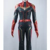 Cosrea Cosplay Costumes Captain Marvel Metallic Navy PU Leather Cosplay Costume