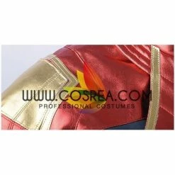 Cosrea Cosplay Costumes Captain Marvel Metallic Navy PU Leather Cosplay Costume