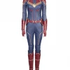 Cosrea Cosplay Costumes Captain Marvel Sapphire Blue PU Leather Cosplay Costume