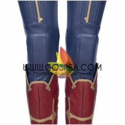 Cosrea Cosplay Costumes Captain Marvel Sapphire Blue PU Leather Cosplay Costume