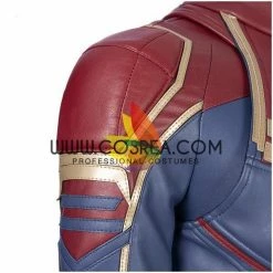 Cosrea Cosplay Costumes Captain Marvel Sapphire Blue PU Leather Cosplay Costume