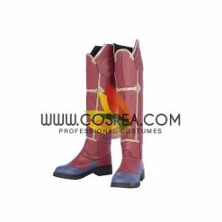 Cosrea Cosplay Costumes Captain Marvel Sapphire Blue PU Leather Cosplay Costume