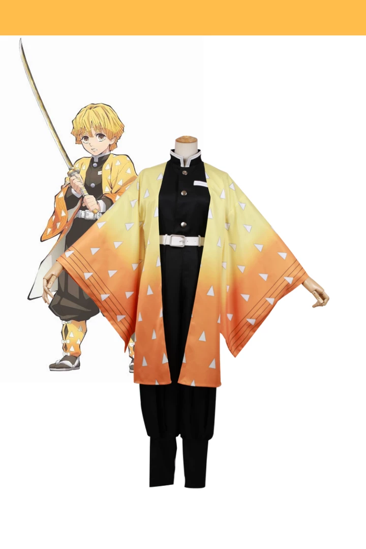 Cosrea Zenitsu Agatsuma Demon Slayer Cosplay Costume