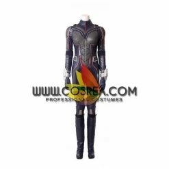 Cosrea Marvel Universe Wasp Movie Version PU Leather Cosplay Costume
