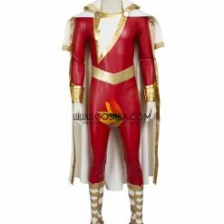 Cosrea Shazam Comic Appearance PU Leather Cosplay Costume