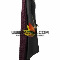 Cosrea Daenerys Charcoal Fur Trimmed Game Of Thrones Cosplay Costume