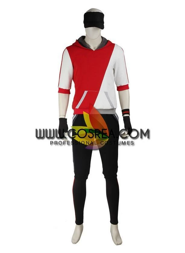 Cosrea Pokemon Go Red Male Trainer Cosplay Costume