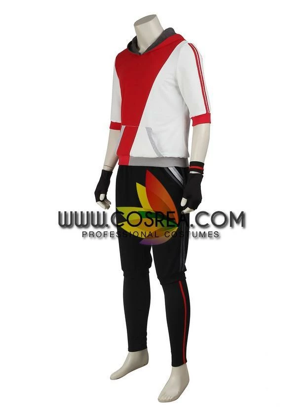 Cosrea Pokemon Go Red Male Trainer Cosplay Costume
