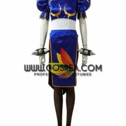 Cosrea Street Fighter Chun Li Navy Blue Cosplay Costume