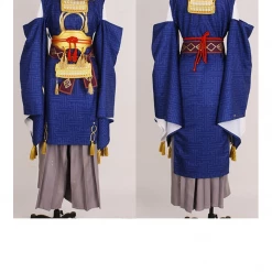 Cosrea Video Games Touken Ranbu Online Mikazuki Munechika Brocade Blue Cosplay Costume