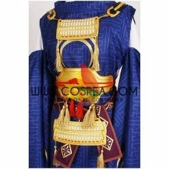 Cosrea Video Games Touken Ranbu Online Mikazuki Munechika Brocade Blue Cosplay Costume