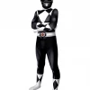 Cosrea Mighty Morphin Power Rangers Black Ranger Kids Size Digital Printed Cosplay Costume Cosplay Costumes
