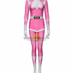 Cosrea Mighty Morphin Power Rangers Pink Ranger Digital Printed Cosplay Costume