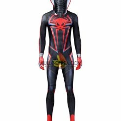 Cosrea Cosplay Costumes Miles Morales PS5 Hoodie Version Digital Printed Cosplay Costume