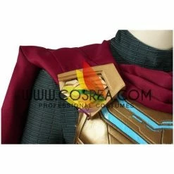 Cosrea Cosplay Costumes Mysterio Metallic Gold Spiderman Far From Home PU Leather Cosplay Costume