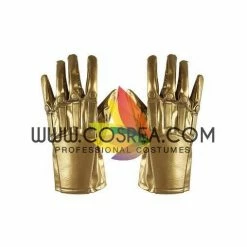 Cosrea Cosplay Costumes Mysterio Metallic Gold Spiderman Far From Home PU Leather Cosplay Costume