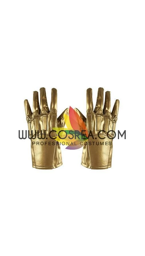 Cosrea Cosplay Costumes Mysterio Metallic Gold Spiderman Far From Home PU Leather Cosplay Costume