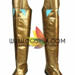 Cosrea Cosplay Costumes Mysterio Metallic Gold Spiderman Far From Home PU Leather Cosplay Costume