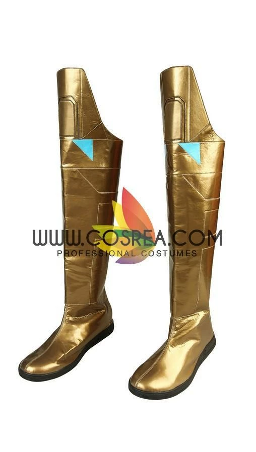 Cosrea Cosplay Costumes Mysterio Metallic Gold Spiderman Far From Home PU Leather Cosplay Costume