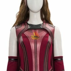 Cosrea Scarlet Witch Finale Version In Bright Red Wanda And Vision TV Series Cosplay Costume Marvel Universe