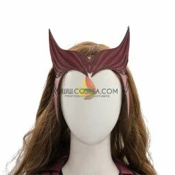Cosrea Scarlet Witch Finale Version In Bright Red Wanda And Vision TV Series Cosplay Costume Marvel Universe
