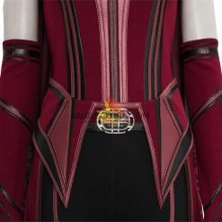 Cosrea Scarlet Witch Finale Version In Bright Red Wanda And Vision TV Series Cosplay Costume Marvel Universe