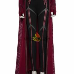 Cosrea Scarlet Witch Finale Version In Bright Red Wanda And Vision TV Series Cosplay Costume Marvel Universe