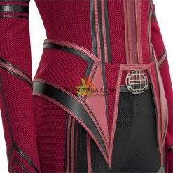 Cosrea Scarlet Witch Finale Version In Bright Red Wanda And Vision TV Series Cosplay Costume Marvel Universe