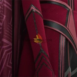 Cosrea Scarlet Witch Finale Version In Bright Red Wanda And Vision TV Series Cosplay Costume Marvel Universe