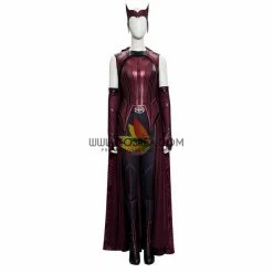 Cosrea Scarlet Witch Finale Version With Patterned Cape Wanda And Vision TV Series Cosplay Costume