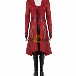 Cosrea Marvel Universe Scarlet Witch The Civil War Bright Red Cosplay Costume