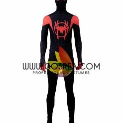 Cosrea Miles Morales Into The Spider-Verse Black Version Cosplay Costume