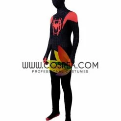 Cosrea Miles Morales Into The Spider-Verse Black Version Cosplay Costume
