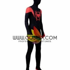 Cosrea Miles Morales Into The Spider-Verse Black Version Cosplay Costume