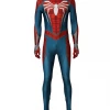 Cosrea Marvel Universe Spiderman PS4 Metallic Blue Cosplay Costume