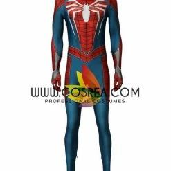 Cosrea Marvel Universe Spiderman PS4 Metallic Blue Cosplay Costume