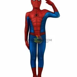 Cosrea Spiderman PS4 Game Classic Version Kids Size Digital Printed Cosplay Costume