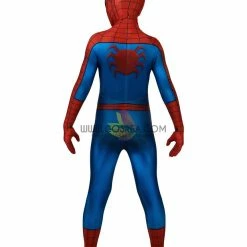 Cosrea Spiderman PS4 Game Classic Version Kids Size Digital Printed Cosplay Costume