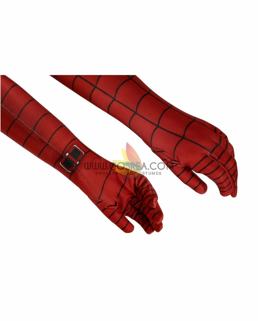 Cosrea Spiderman PS4 Game Classic Version Kids Size Digital Printed Cosplay Costume