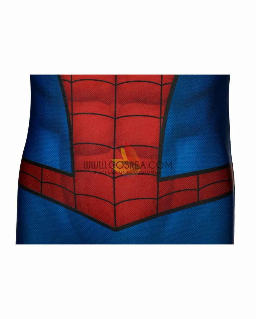 Cosrea Spiderman PS4 Game Classic Version Kids Size Digital Printed Cosplay Costume