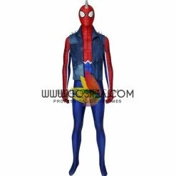 Cosrea Marvel Universe Spiderman PS4 Game Punk Suit Digital Printed Cosplay Costume